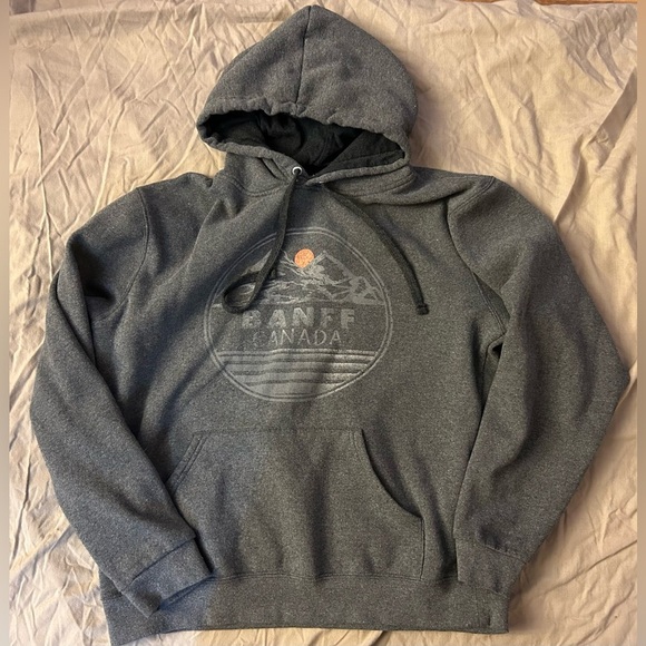 Banff National Park Gray Hooded Sweatshirt - Picture 4 of 4